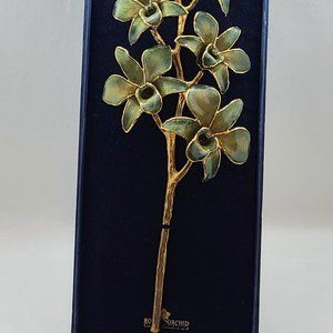 Vintage 24k Dipped Orchid